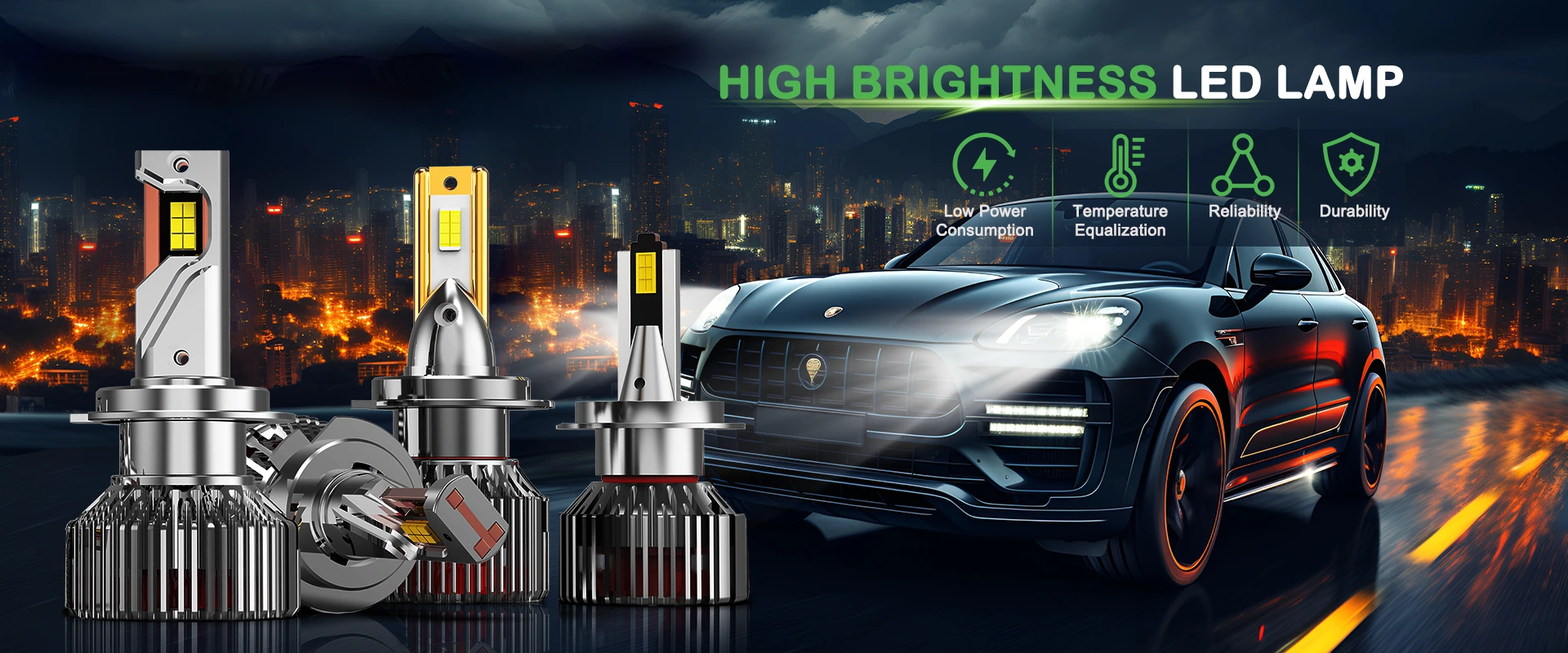 Sê -ri Trình điều khiển bên ngoài Trung Quốc LED đèn pha LED